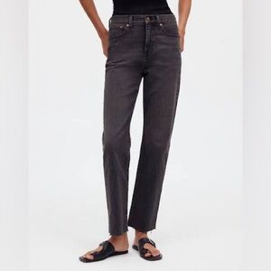 Madewell Black 90s Straight Crop Jeans (Size 30)